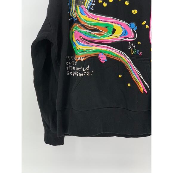 ROLLING LOUD Women's B2Ss Black-Multi Rainbow Road Pullover Casual Hoodie SZ M - Picture 5 of 9
